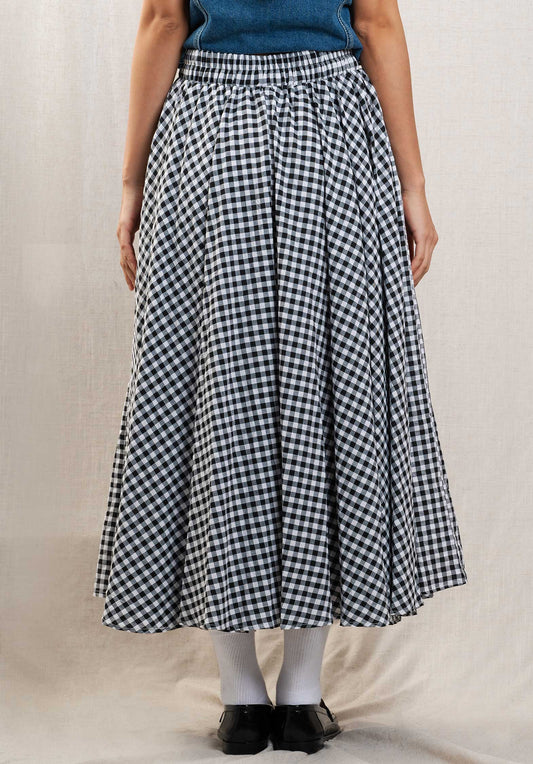 Skirt Sw601-2 Black-Vichy