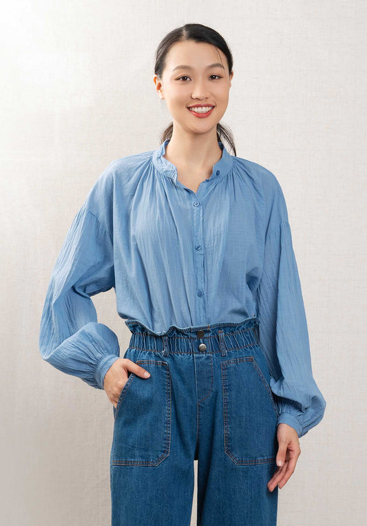 Blouse 18718ara Light-Blue
