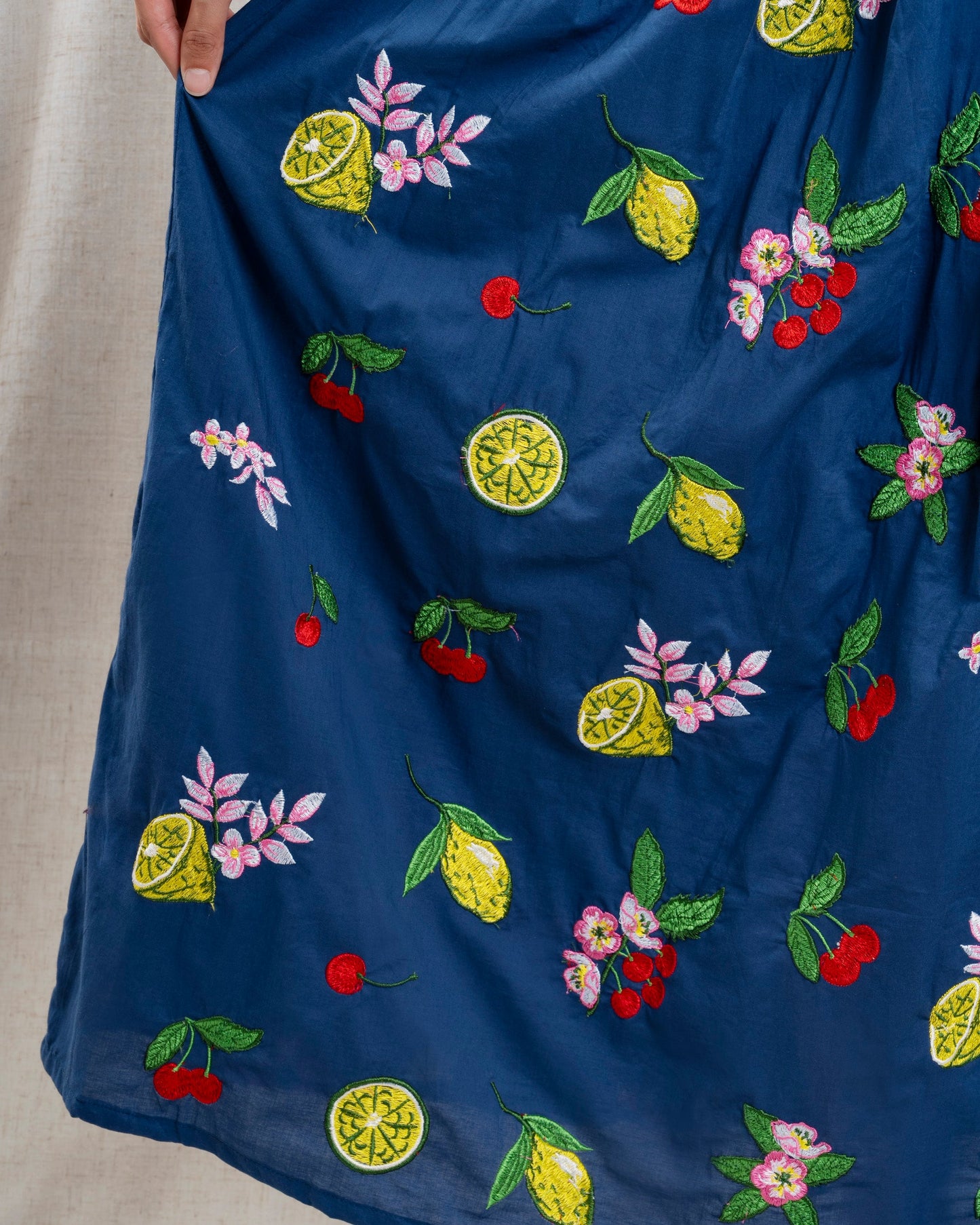 Women's Skirt 100 Percent Cotton Poplin Lightweight - Lemon