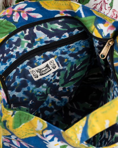 Women's Tote Bag Extra Durable Premium Cotton Canvas - Lemon