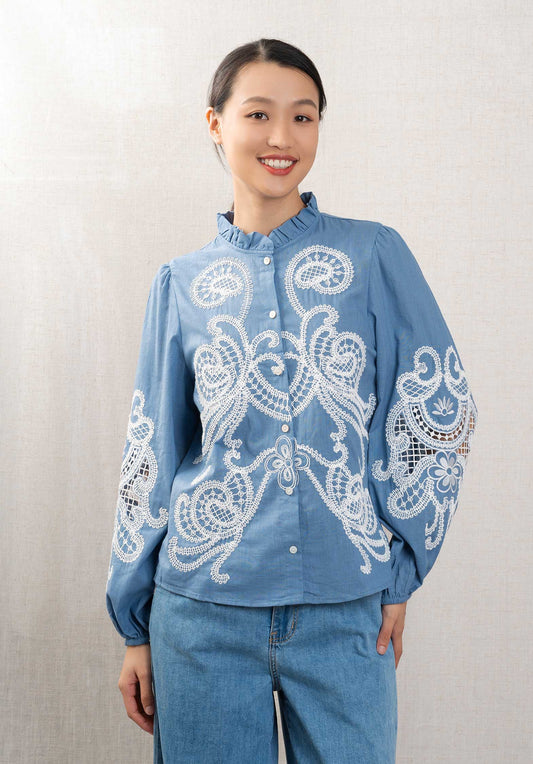 Blouse K9006 Blue