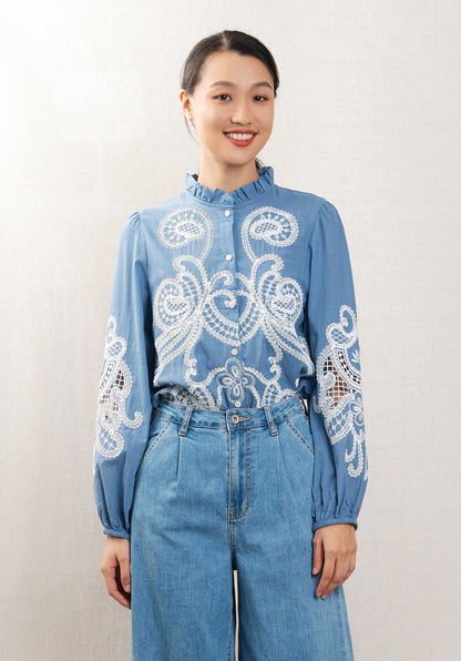 Blouse K9006 Blue