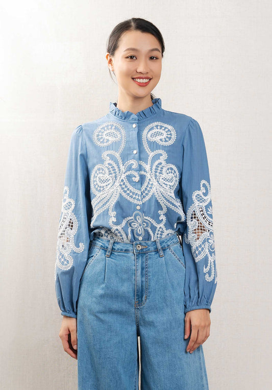 Blouse K9006 Blue