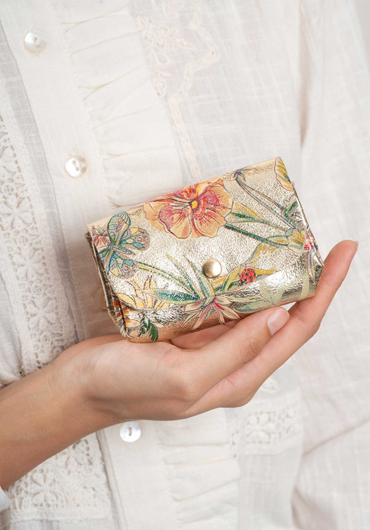 Pouch Lcl42 Accordeon Porte Gold-Flower