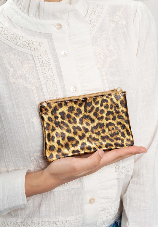 Pouch Lcl43 Pochette Zip S Leopard-Clair