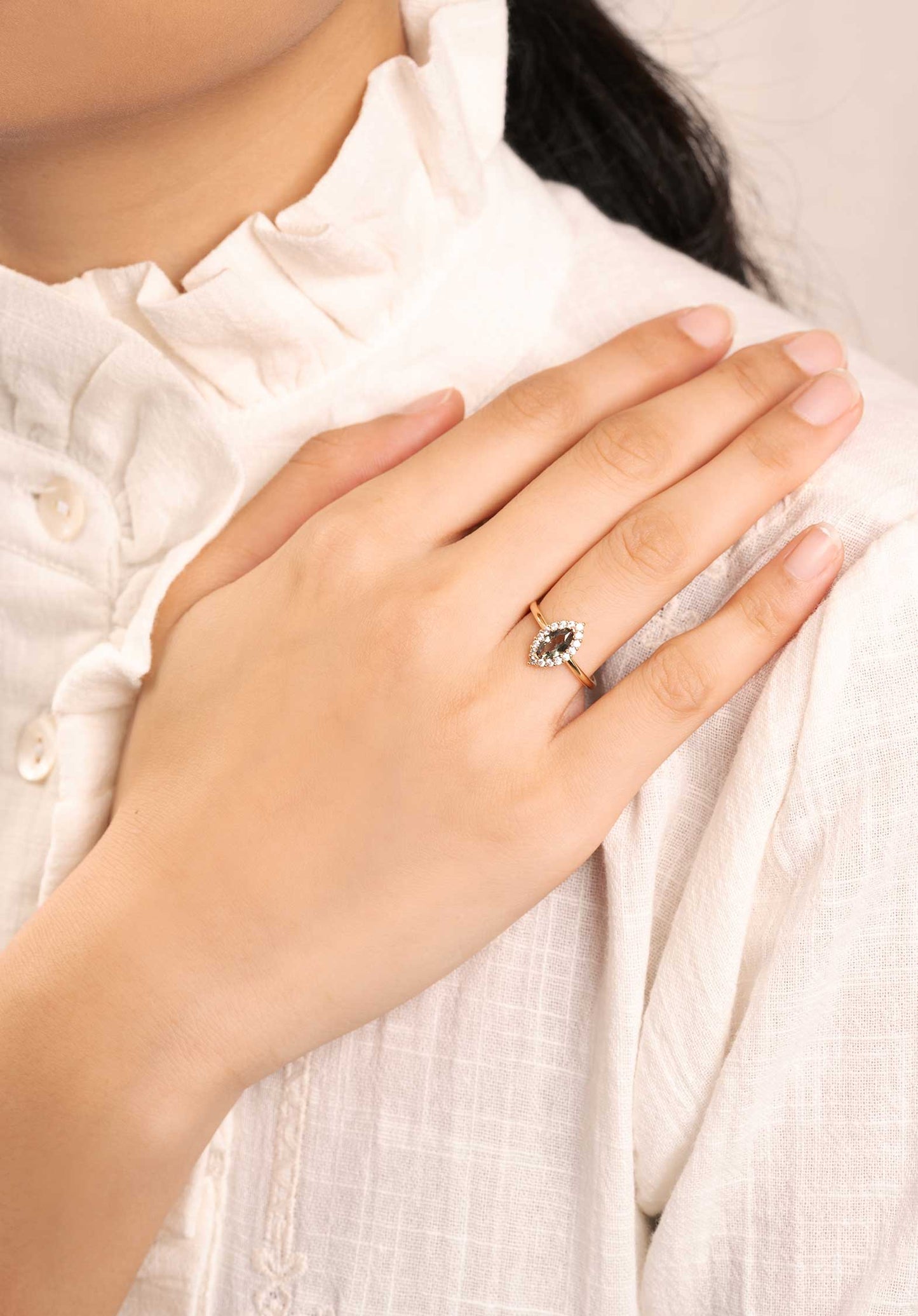 Ring Zirc Stone Eye R Gold