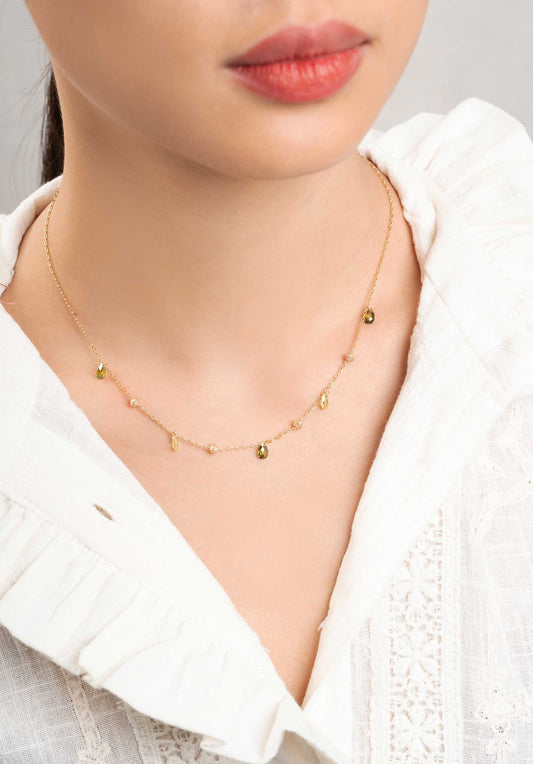 Les Cleias | Drops Necklace in Gold - Liquid Teardrop Pendant
