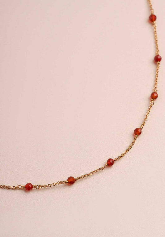 Les Cleias | Dilara Stone Pendant Necklace - Red