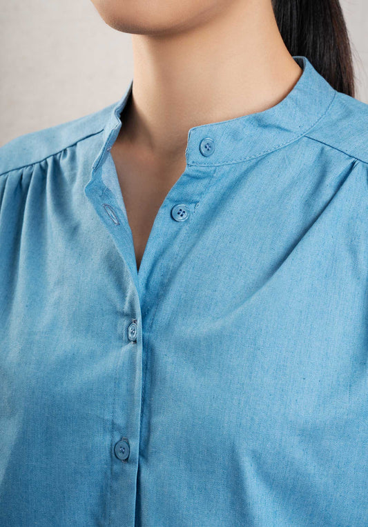 Blouse Odile Coton Light-Blue