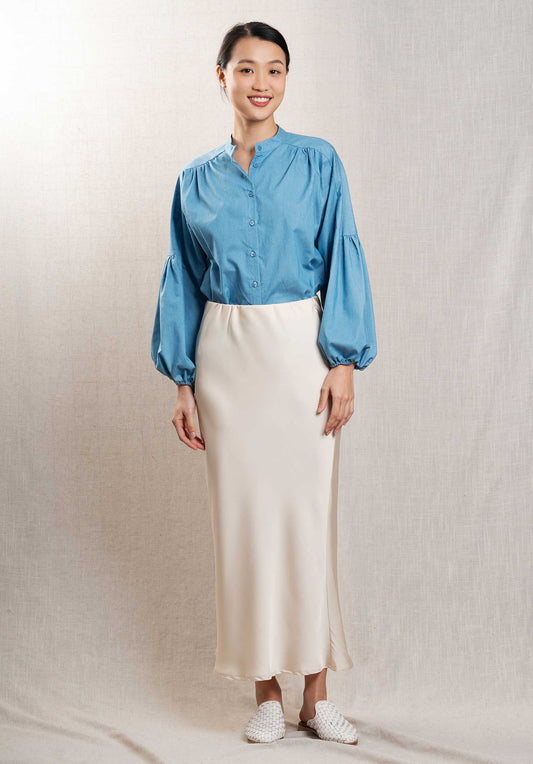 Blouse Odile Coton Light-Blue