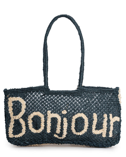 THE JACKSONS | Eloise Bonjour Beach Bag - Dark Navy