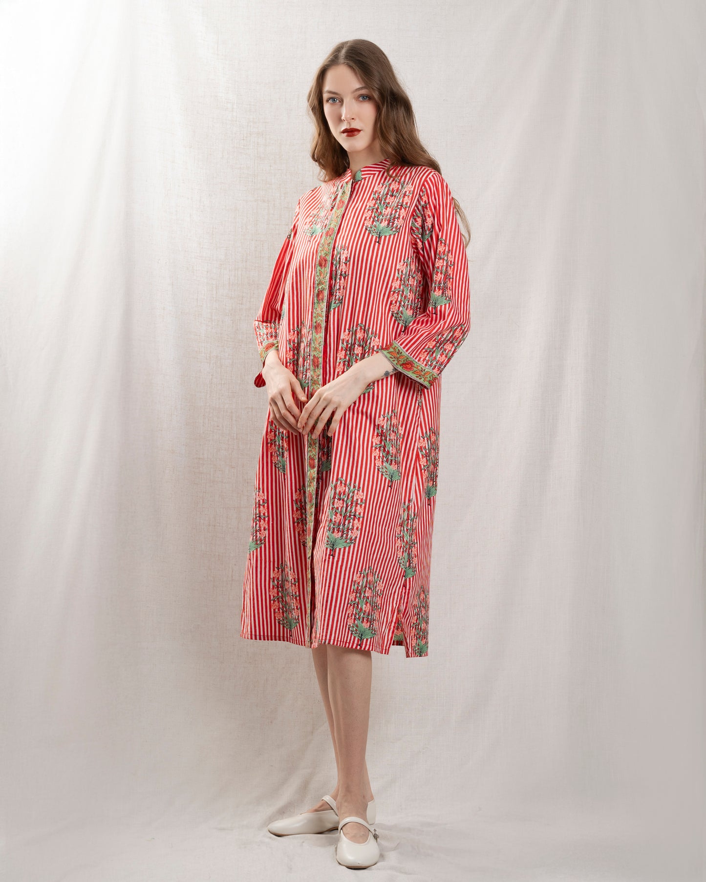 Dress Comporta Kaftan Cherry-Stripes