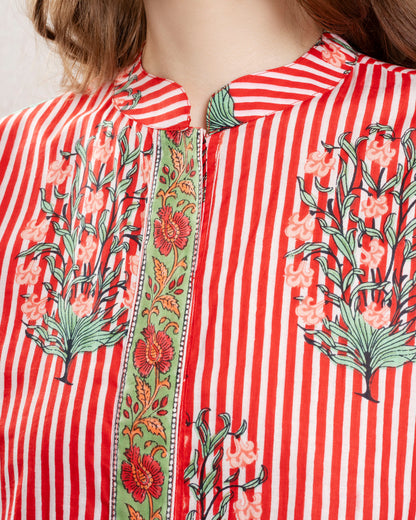 Dress Comporta Kaftan Cherry-Stripes