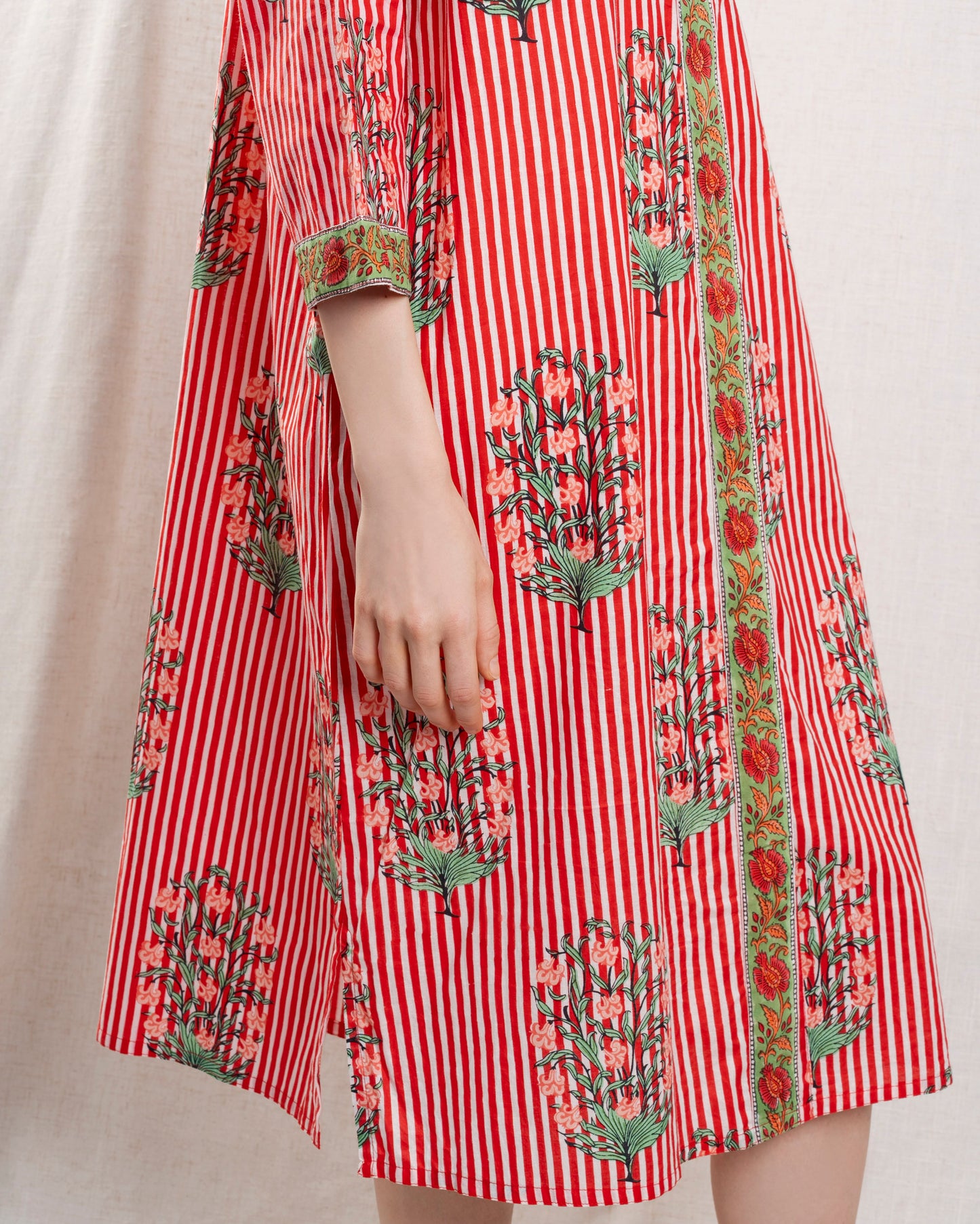 Dress Comporta Kaftan Cherry-Stripes