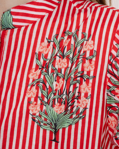 Dress Comporta Kaftan Cherry-Stripes