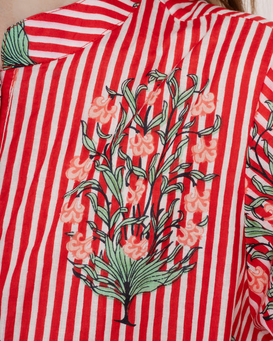 Dress Comporta Kaftan Cherry-Stripes