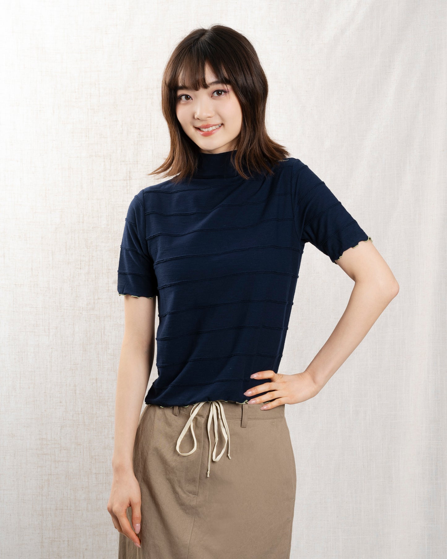 Sweatshirt Bless Stripe Top Navy