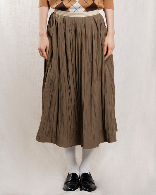 Skirt Tautou Flare Skt Khaki