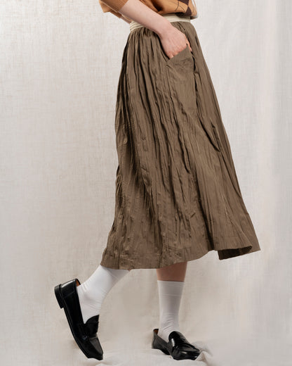 Skirt Tautou Flare Skt Khaki