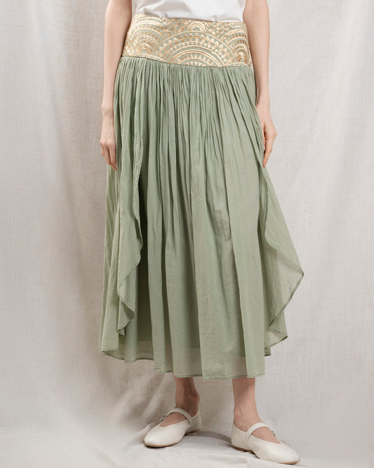 Skirt 3112013 Sage-Gold