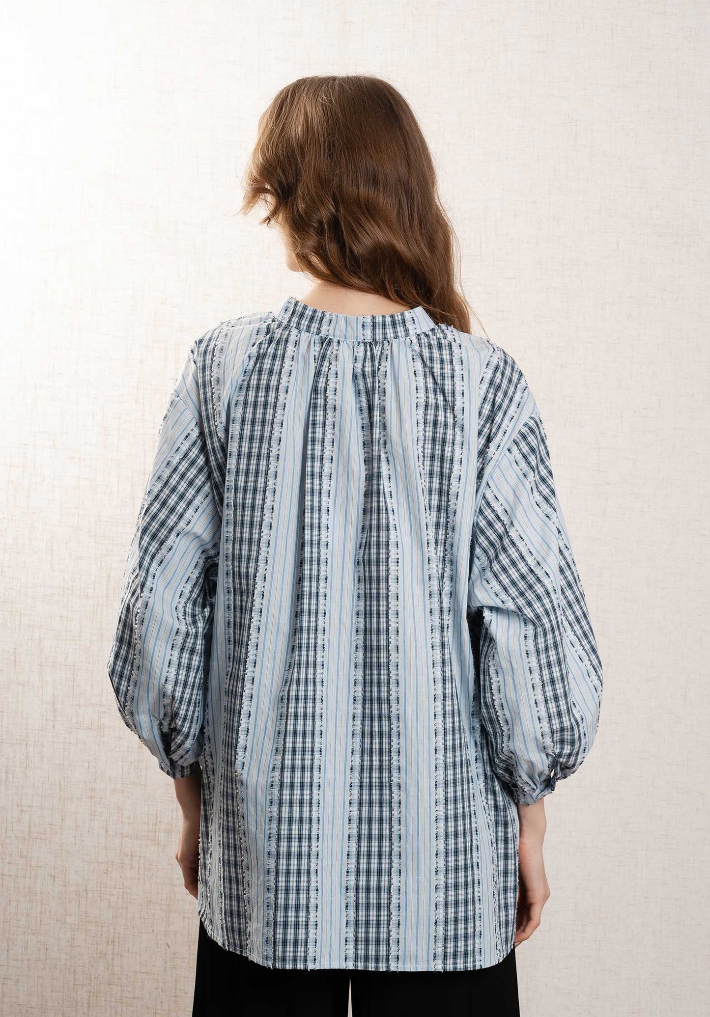 Blouse 96231 Blue-Black