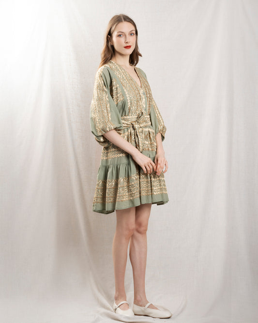 Dress 3103069 Sage-Gold