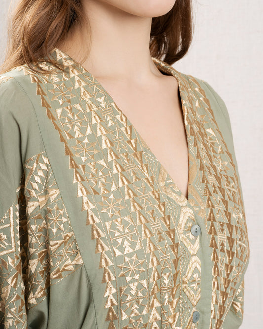 Dress 3103069 Sage-Gold