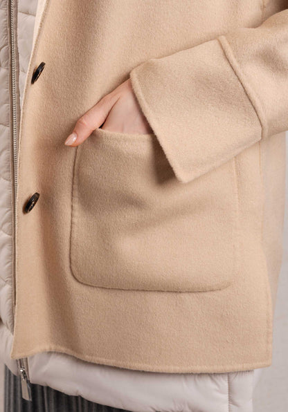 Oakwood | Coat Libra in - Sculptural Wool Blend Dark-Beige Dark-Beige Dark-Beige Dark-Beige
