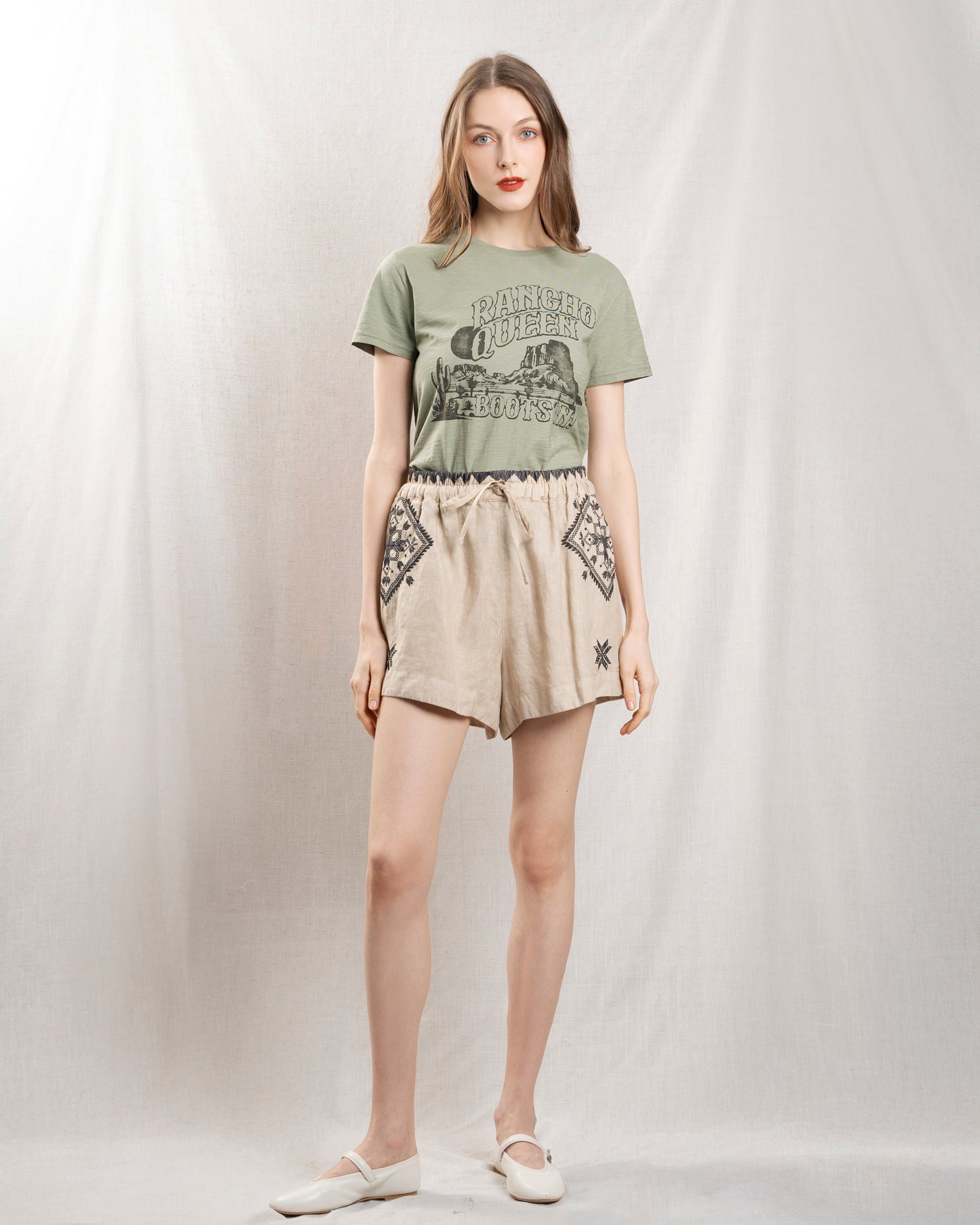 Shorts 2141070 Beige-Black