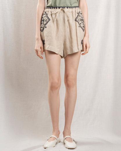 Shorts 2141070 Beige-Black