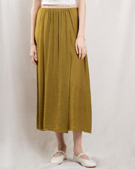 Hartford | Jasmina Cotton Poplin Skirt - Green Pickles