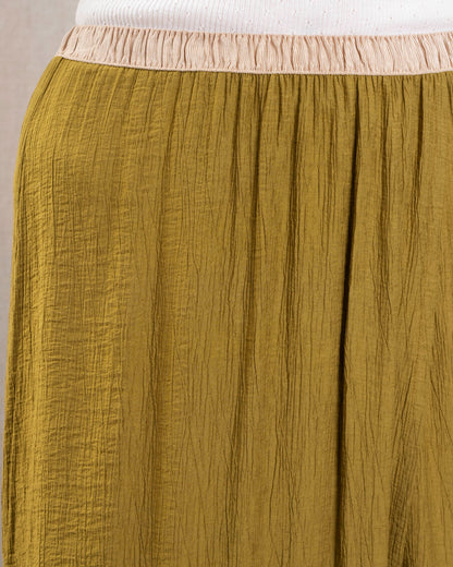 Hartford | Jasmina Cotton Poplin Skirt - Green Pickles 08-Pickles