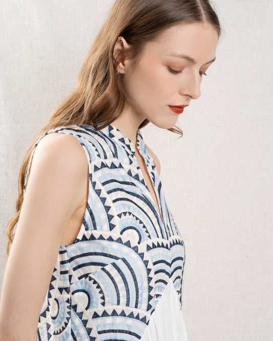 Dress 3113107 White-Blue-Ciel