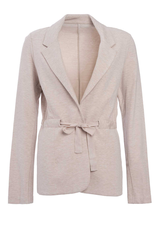 Majestic | Raw-White Belted Jacket - Viscose Crepe Raw-White-Chine