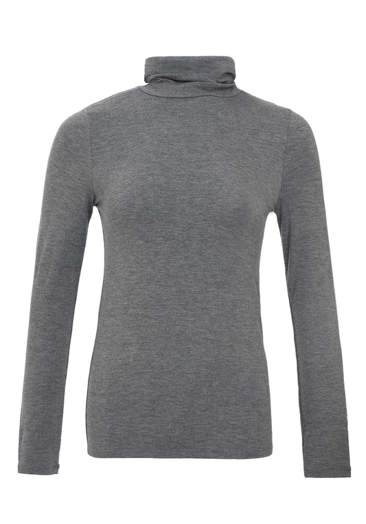 Majestic | Second-Skin Turtleneck - Heather-Grey