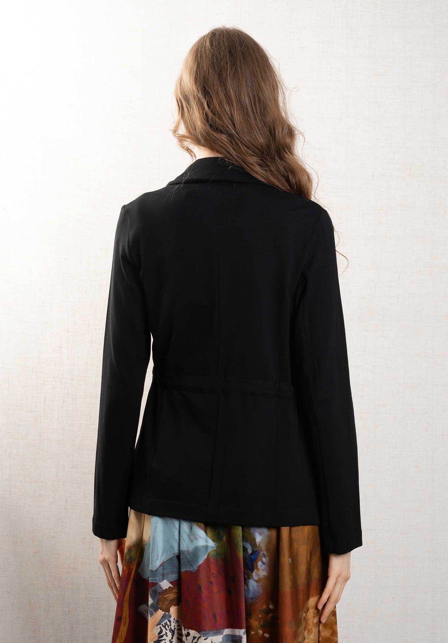 Majestic | Belted Viscose Jacket - Black