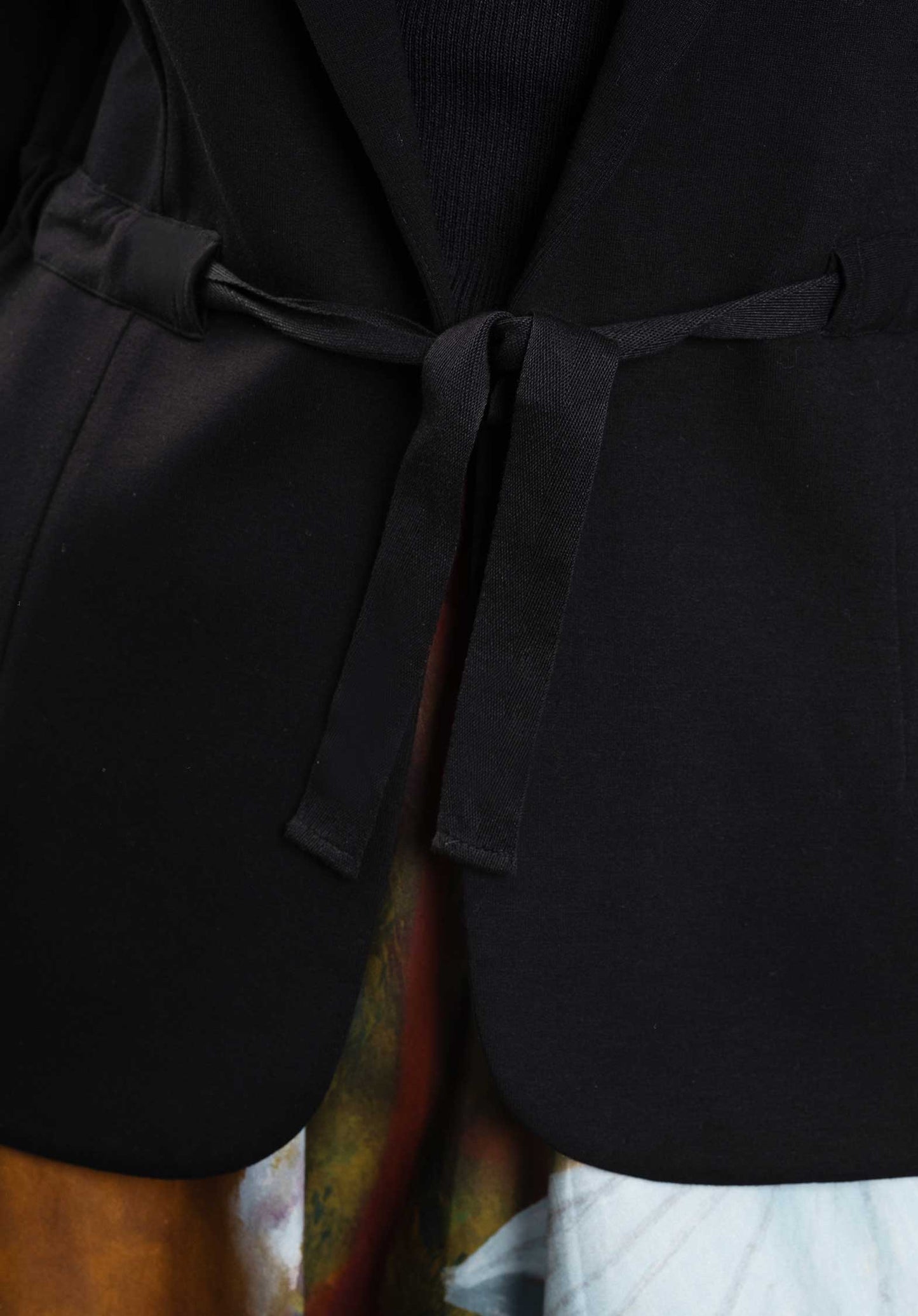 Majestic | Belted Viscose Jacket - Black