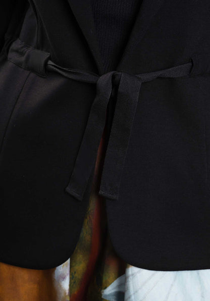 Majestic | Belted Viscose Jacket - Black