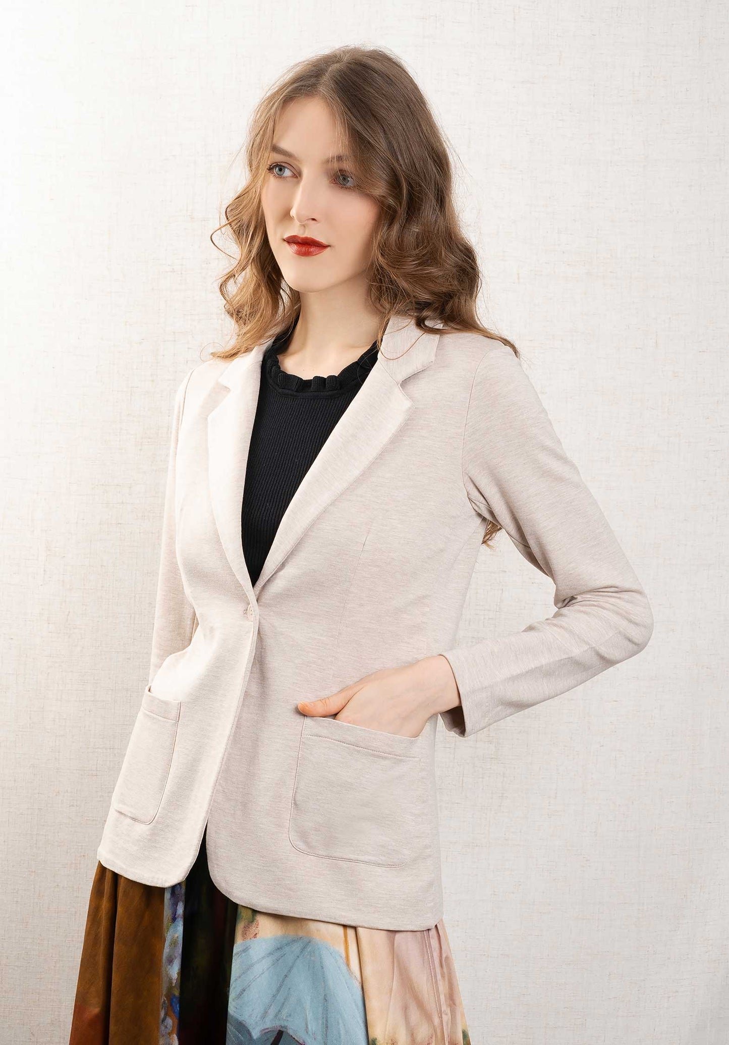 Jacket 004-fve046 Raw-White-Chine