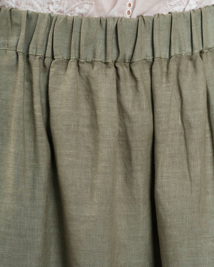 Kori | Sculptural Mid Skirt in Sage-Gold