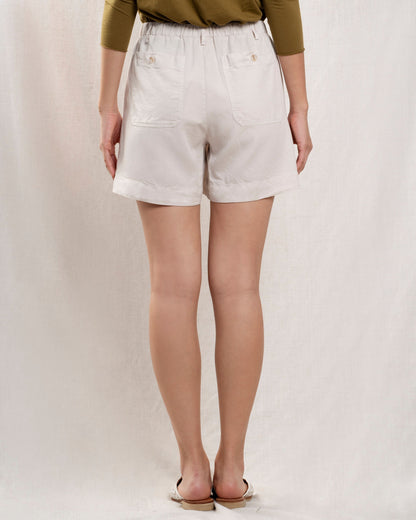 Hartford | Stefi Elastic Waist Shorts - Stone 21-Stone