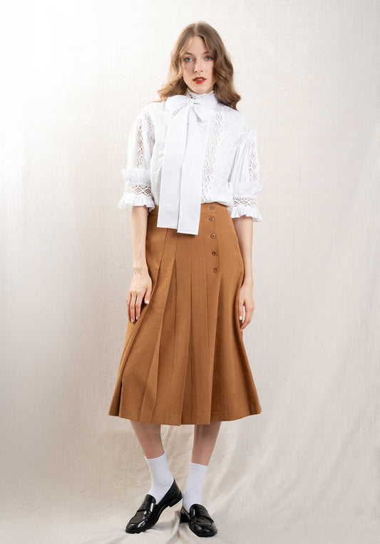 Skirt G3fsk02m8 ia Pleats Camel