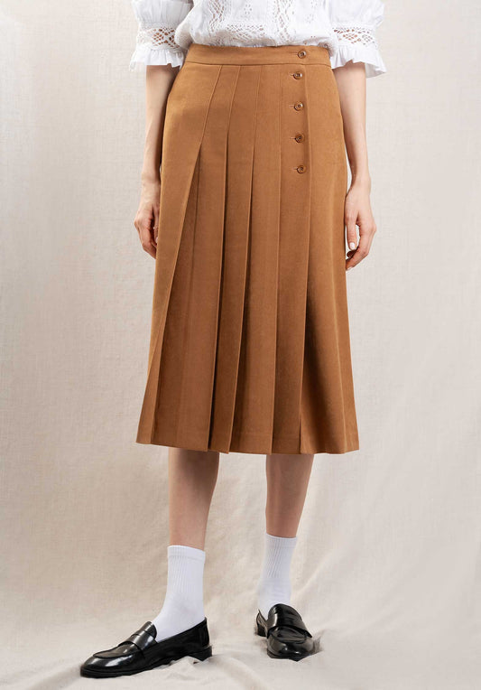 Skirt G3fsk02m8 ia Pleats Camel