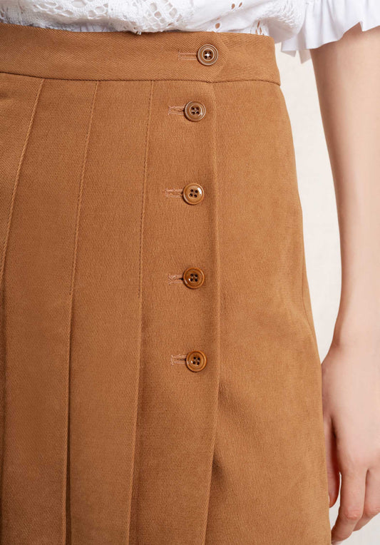 Skirt G3fsk02m8 ia Pleats Camel