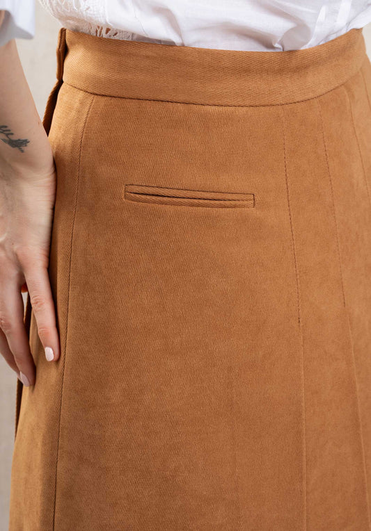 Skirt G3fsk02m8 ia Pleats Camel
