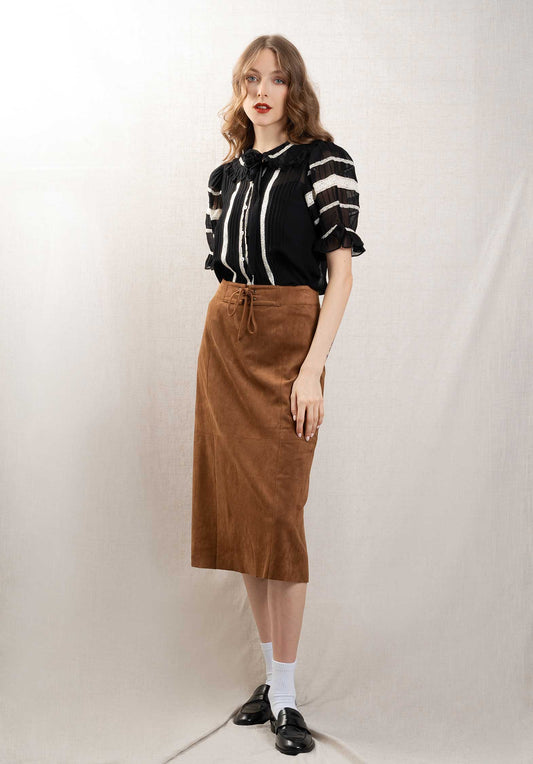 Skirt G4fsk01m8 Western Suede Camel