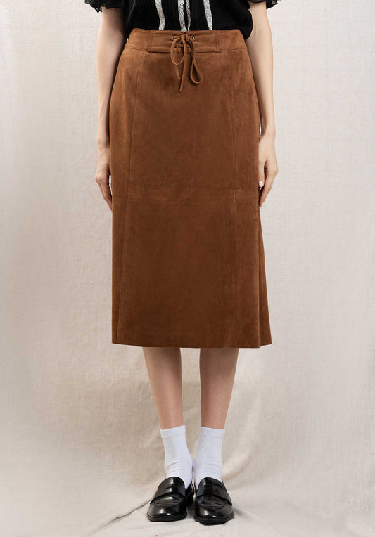 Skirt G4fsk01m8 Western Suede Camel