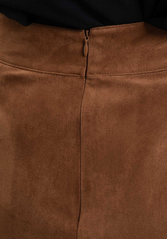 Skirt G4fsk01m8 Western Suede Camel