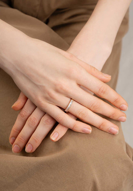 Ring Square Str Ring Gold