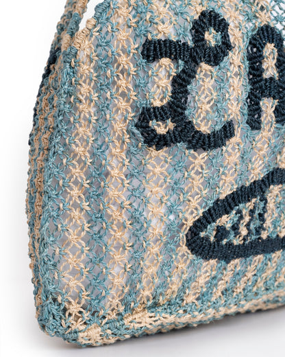 The Jacksons | Beach Bag Dora La Mer Sardine - Sky-Natural Tote